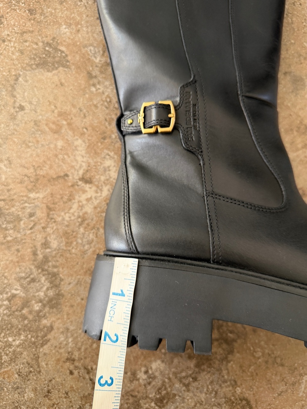 EUC Sam Edelman Black Leather Elayna Knee High Boot - Picture 11 of 13